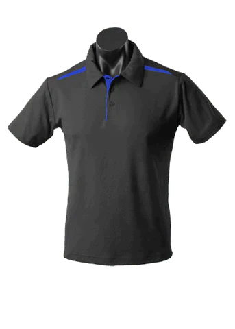 Aussie Pacific Men's Paterson Corporate Polo Shirt 1305 Casual Wear Aussie Pacific Black/Royal S 